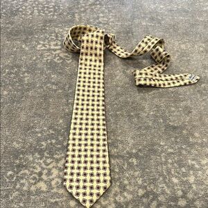 TURNBULL & ASSER Geometric Patterned Yellow Tie